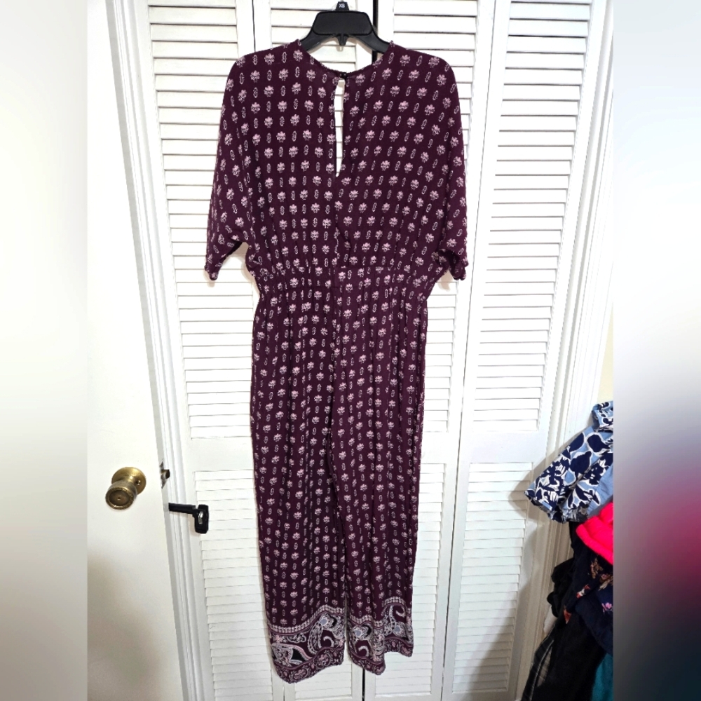 Charlotte Russe Women's XL Purple Patterned Jumpsuit - Picture 8 of 12